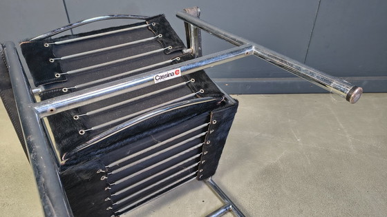 Image 1 of LC-1 Chair in black Ponyskin by Le Corbusier for Cassina 1970s