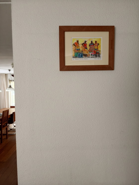 Acquerello "Streetfood, Port Louis Mauritius", Dipinti e disegni, Carta, Multicolore (foto 9 di 9)