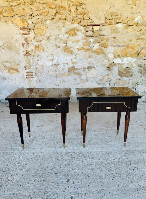 Image 1 of Comodini vintage in stile scandinavo, metà secolo, circa anni '60, set di 2