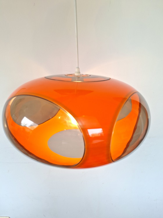 Image 1 of Massive Bug Eye Oranje vintage space age lamp