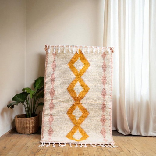 Tapis Beni Ouarain en laine authentique 200cmx150cm