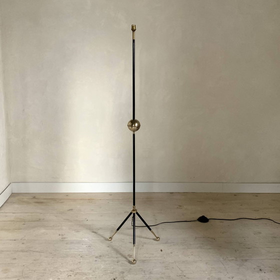 Messing statief vloerlamp – Vloerlampen, Brass, Vintage (photo 7 of 9)