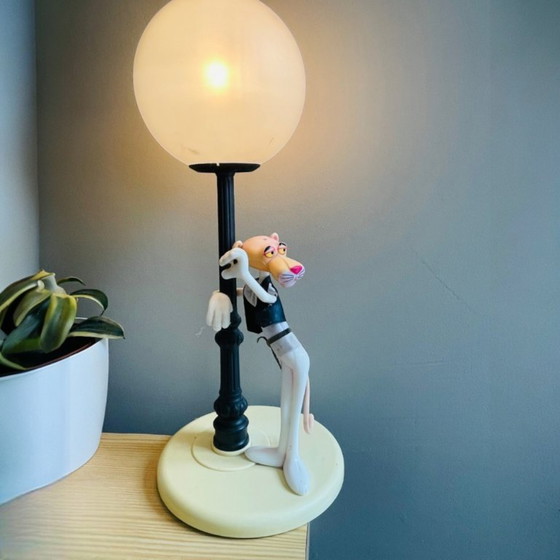 Image 1 of Vintage Italian plastic Pink Pantera table lamp by Nuova Linea Zero
