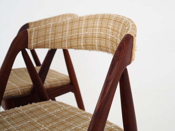 Image 1 of Ensemble de quatre chaises en teck, Design danois, 1970S, Designer : Kai Kristiansen