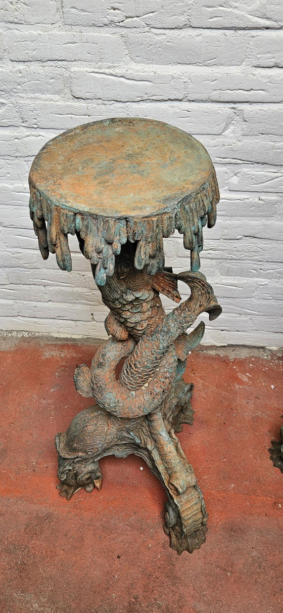 Image 1 of Monumental Rococo-style Bronze Pedestals