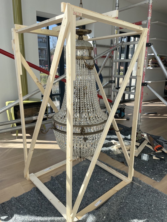 Image 1 of Lampadario a sacco di sacca di perle molto grande