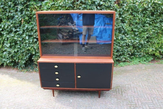 Armadio a muro vintage marrone/nero, vetrina, credenza degli anni '50-'60 – Armadi a muro, Wood (photo 2 of 12)