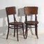 Pair of Thonet style bentwood chairs with curved board back – Central Europe, circa 1920 – Dining chairs (photo 10 of 40)
