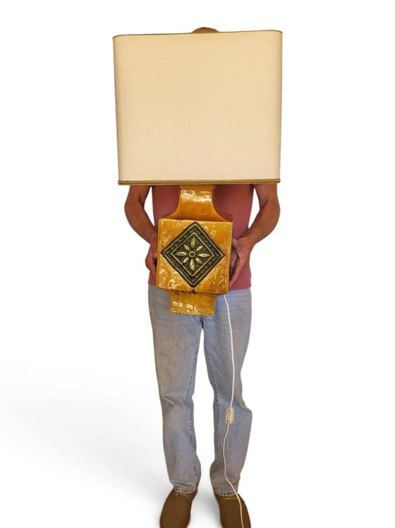 Glazed ceramic lamp – Table lamps, Porcelain, Mid Century Modern (photo 11 of 12)