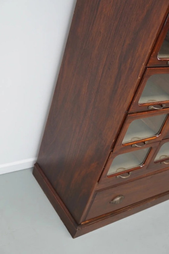 Image 1 of Englischer Kurzwarenschrank mit Glasschubladen, ca. 1930er Jahre