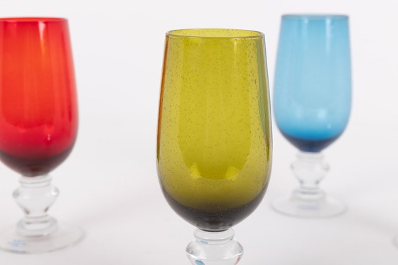 Image 1 of Set of 4 vintage glasses from Andrea Fontebasso, Italy 1980’s