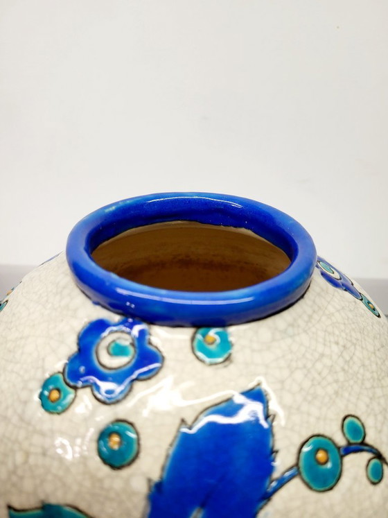Image 1 of Boch Frères Keramis vase – decor D.2516 – ca. 1939 – Belgium