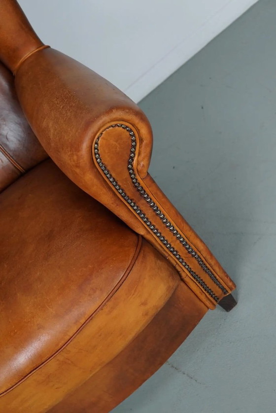 Image 1 of Vintage Nederlandse cognackleurige leren clubfauteuil