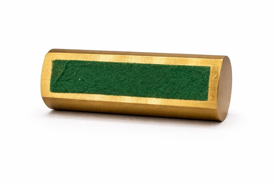 Image 1 of Rare porte-stylo Wieland en laiton massif - Design industriel allemand des années 1970