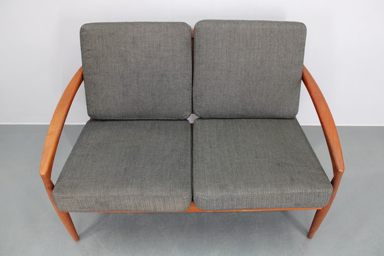 Image 1 of 1960S Magnus Olesen Papier Mes 2-zits Teak Sofa, Denemarken