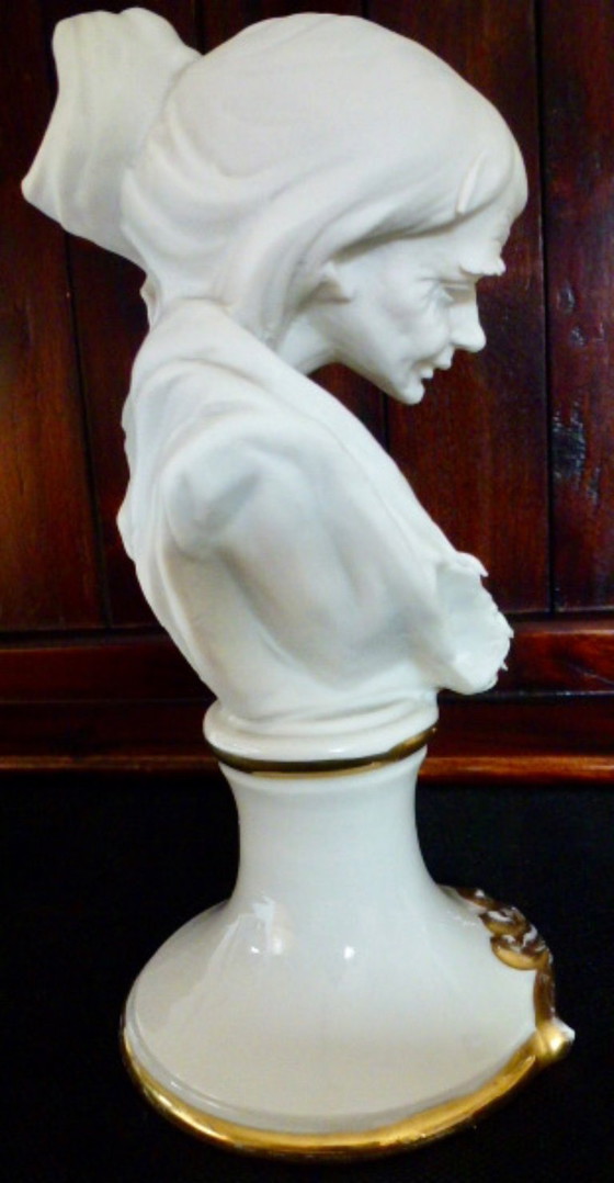 Image 1 of Capodimonte, 2x Nico Venzo Busts - Bisque porcelain.