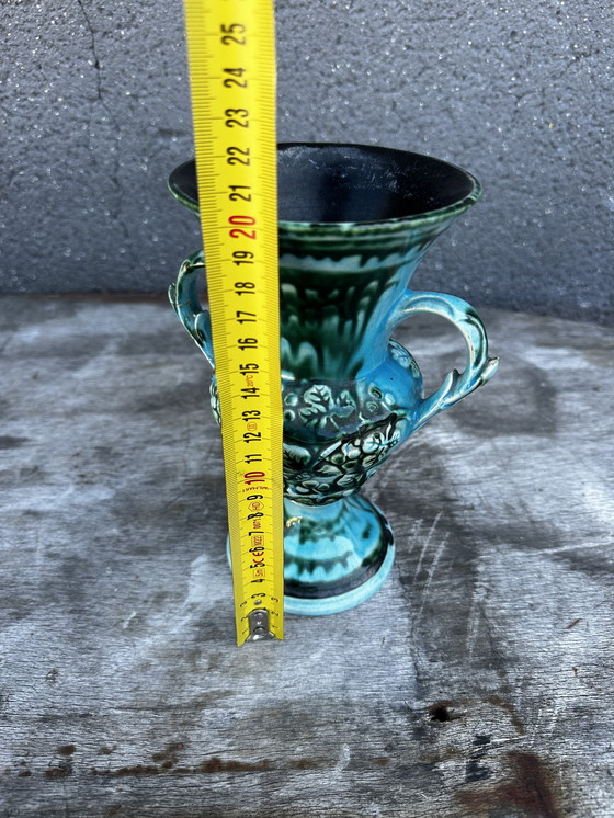Image 1 of Vase Turquoise céramique Vintage 70’s - Keramik West Germany H 20 cm