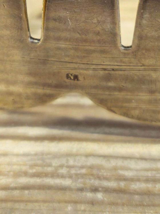 Image 1 of Posate antiche, candeliere e contenitore in argento del 1919.