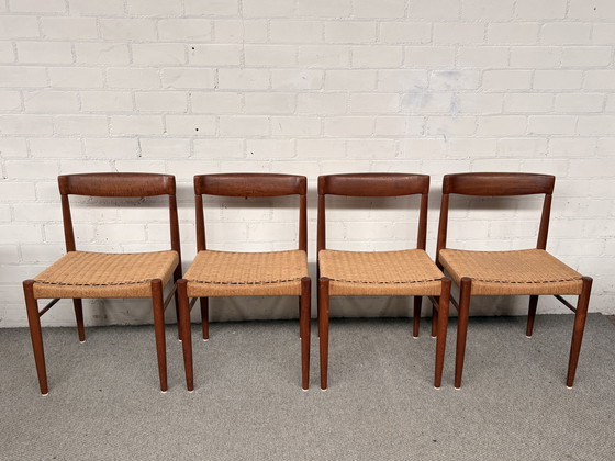 Image 1 of Bramin, table de design danois avec rallonge et 4 chaises