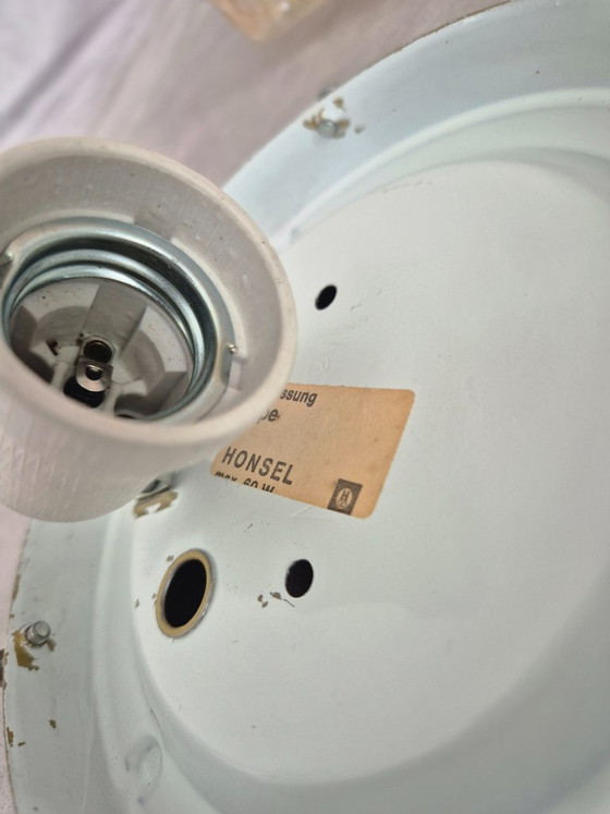 Image 1 of Vintage Honsel Glass Flush Mount Ceiling/Wall Light E27 – Mid Century Modern Design