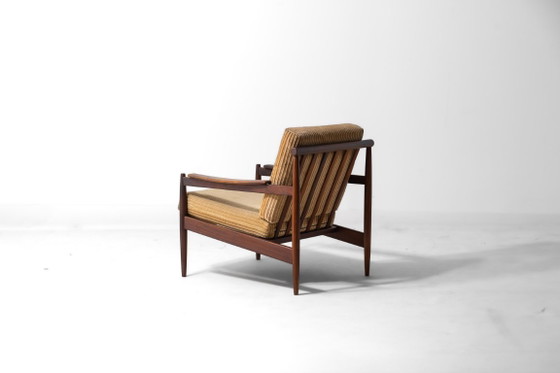 Danish lounge chair in teak and corduroy, 1960s – Armchairs, Textile (photo 3 of 12)
