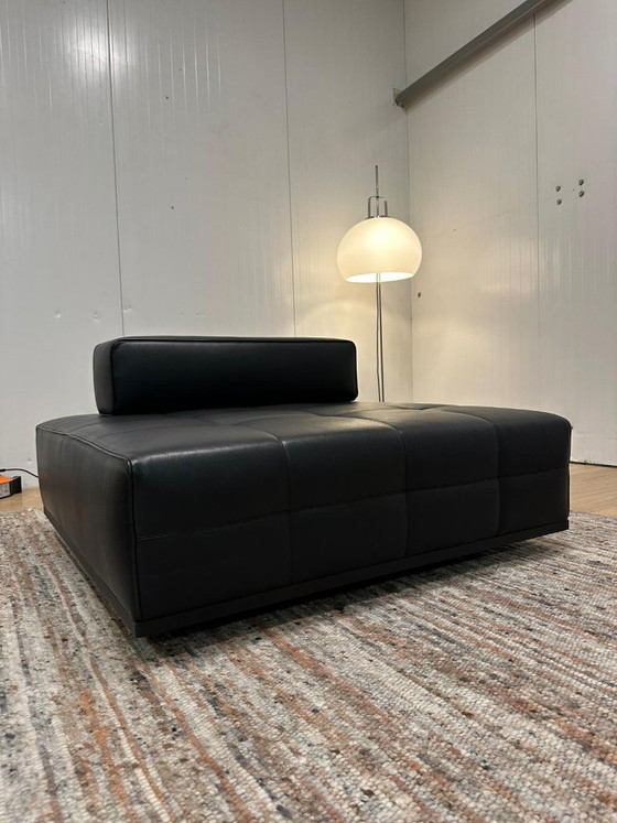 Minotti Lawrence Element Schwarzes Leder (2x), 2 Sitzer Sofas, Modern (Foto 10 von 19)