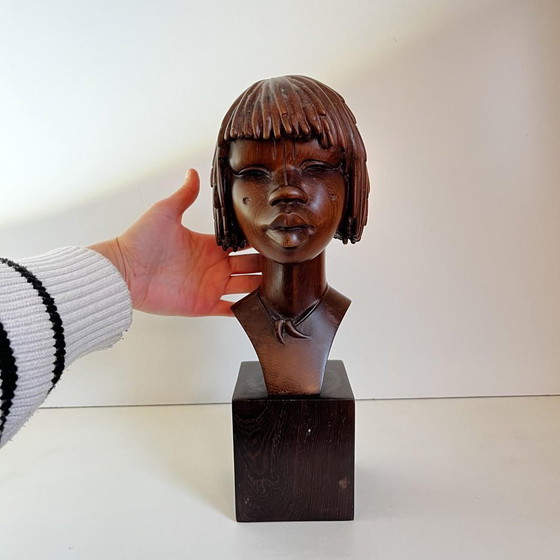 Africanist Sculpture in Palm Wood, 1950 – Art Deco (photo 2 of 13)