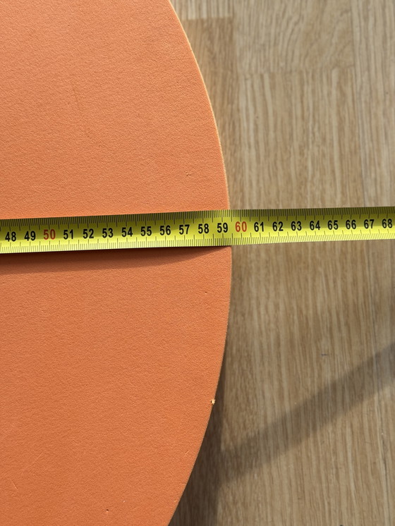 Image 1 of Vintage IKEA Horten spiegel oranje blauw - Space Age design - 60 cm - jaren 90