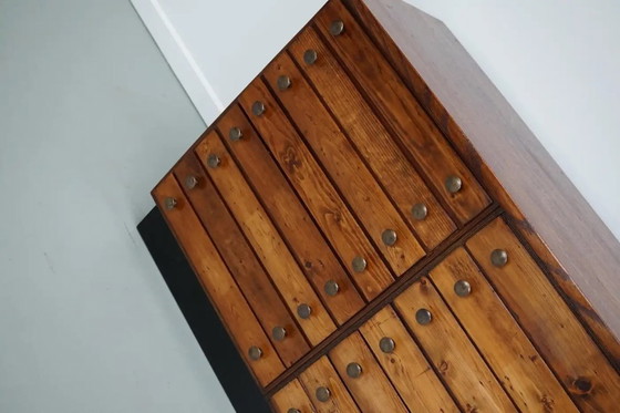 Image 1 of Alter deutscher Apothekerschrank aus Kiefer und Eiche, 1950er Jahre