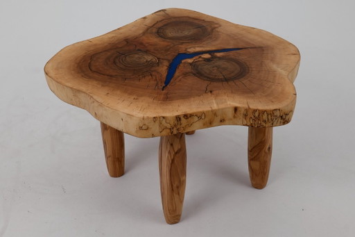 Salontafel van walnoothout met natuurlijke randen, handgemaakt, Logniture