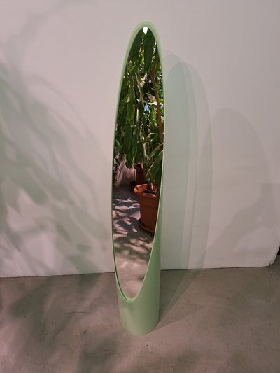 Image 1 of Sage green Unghia Nail Lipstick floor mirror, 2000s