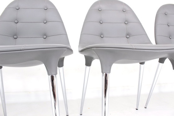 Image 1 of as new, Set of 8 exclusive Cassina Caprice 245 Chair by Philippe Starck with full Y-Leather spec, LP. ca. 12.000 Euro