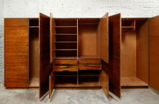 Magnifique armoire française vintage - Ensemble de trois – kledingkasten, Wood