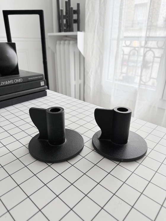 Image 1 of Pair of vintage 1980s IKEA design candlesticks