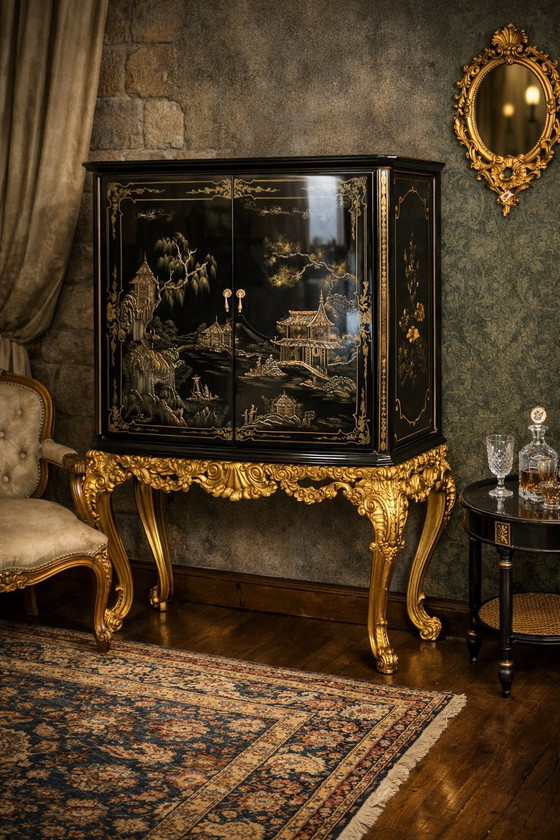 Image 1 of Meubles Jansen Chinoiserie cocktail kast