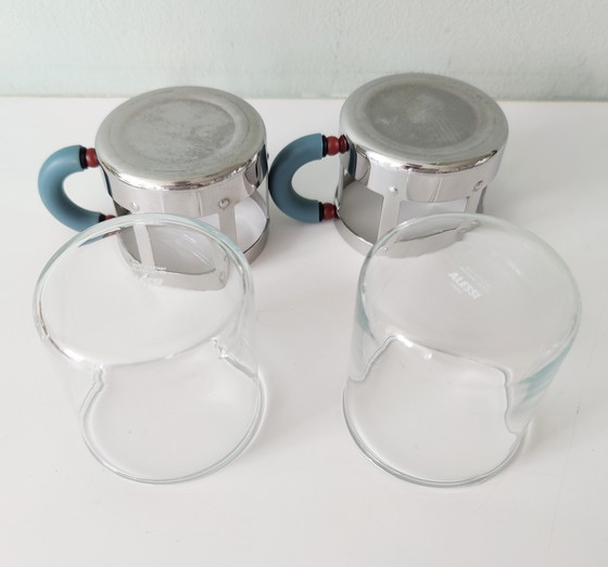 Image 1 of Zuccheriera, lattiera e due tazzine da caffè espresso di Alessi, progettate da Michael Graves