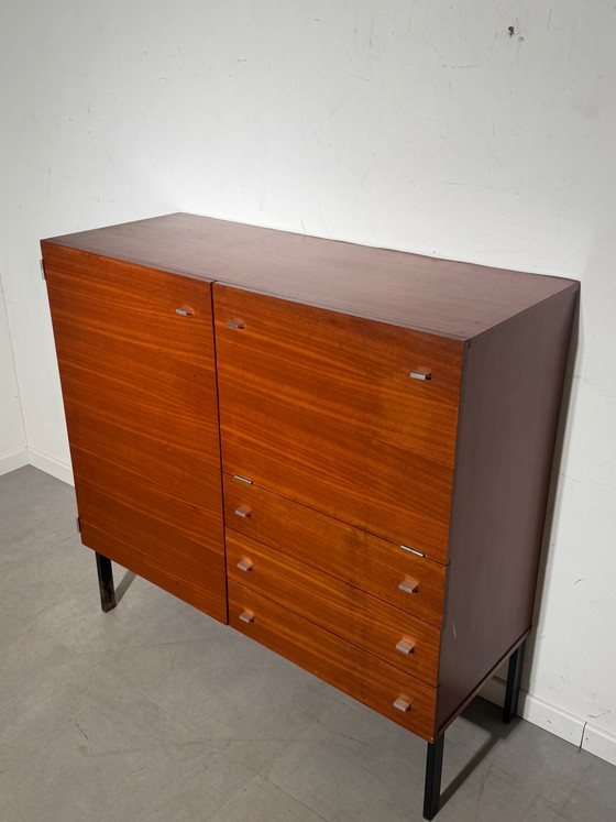 Vintage Mid-Century Highboard in Teak | 1960s Storage Cabinet (photo 6 of 6)