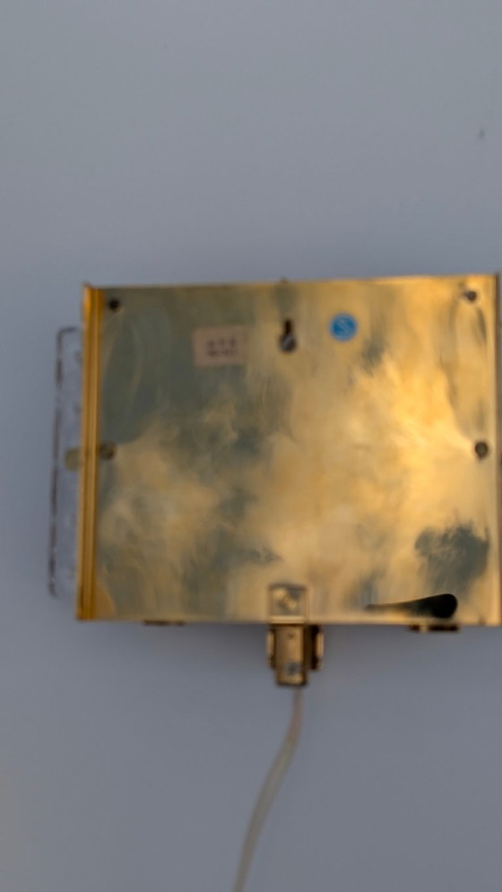 Image 1 of Coppia di lampade da parete in ottone e vetro di Hans Agne Jakobsson