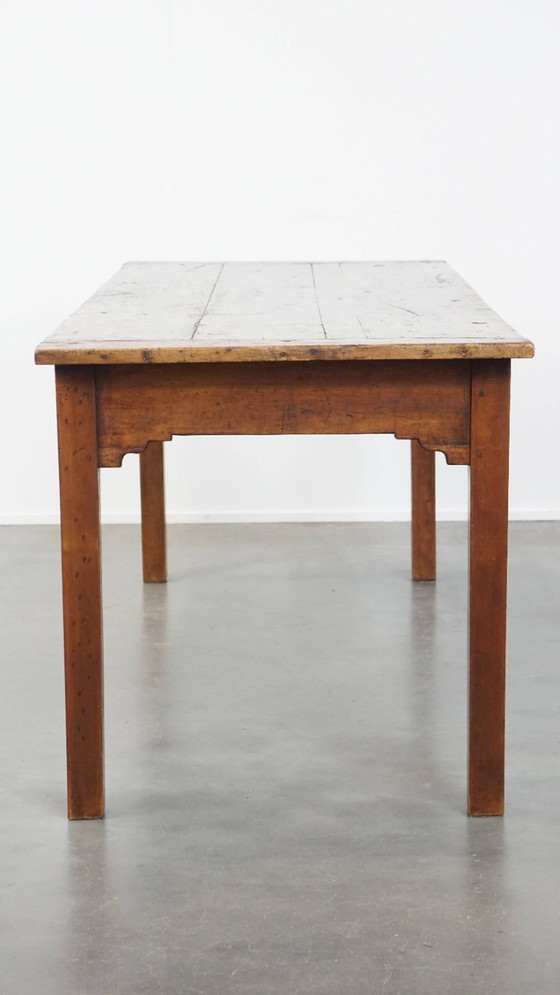 Image 1 of Antique French dining table from the early 19th century with two drawers and a breadboard / extendable top