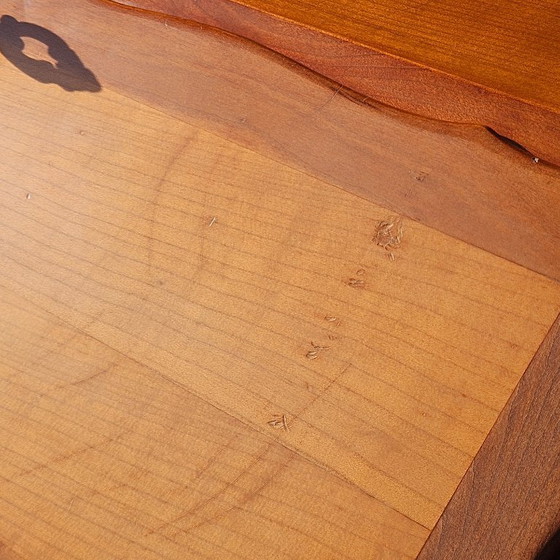 Image 1 of Vintage secretair bureau/kantoorkast/ladekast van kersenhout in Louis XV-stijl - jaren 80