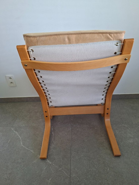 Vintage EKORNES Fauteuil – Showroommodel – Made In Norway – 2 zitsbanken, Polyester (photo 4 of 18)