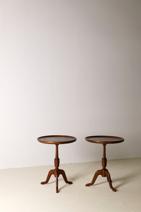 Image 1 of Coppia di tavolini laterali in mogano di Anton Kildeberg, Danimarca, anni '60