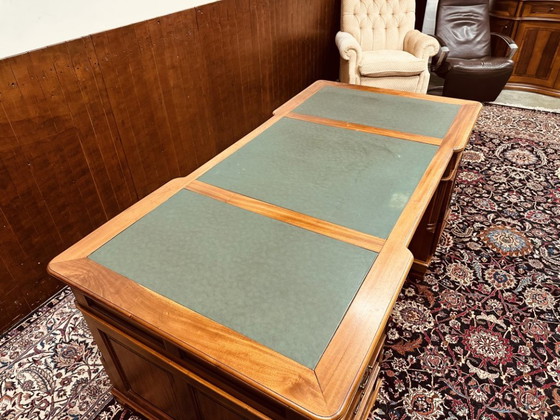 Scrivania classica inglese Partnerdesk – Scrivanie, Leather, Wood (photo 16 of 19)
