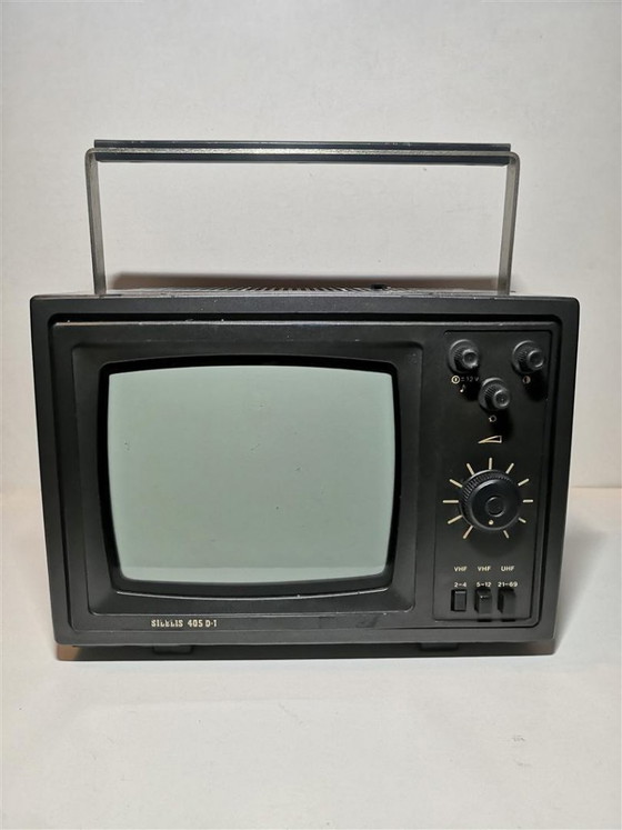 Image 1 of Rare Vintage Soviet Mini Portable TV / Black & White 80s