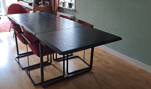 4 x chaises et 1 x table de salle à manger Hennie de Jong pour Castelein