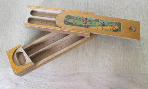 Astuccio Antico – Litografia Nostalgica (Anni '30-'50) – decoratieve objecten, Wood