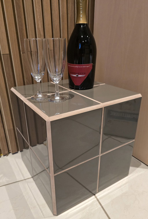 Tile Table 30x30x30H Brown & Purple