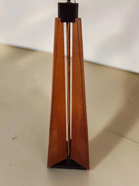 Art Deco floor lamp / Amsterdam School in oak, 1930s – Floor lights, Wood, Textile (photo 5 of 11)
