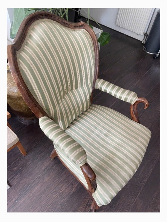 Image 1 of Mahoniehouten fauteuil 