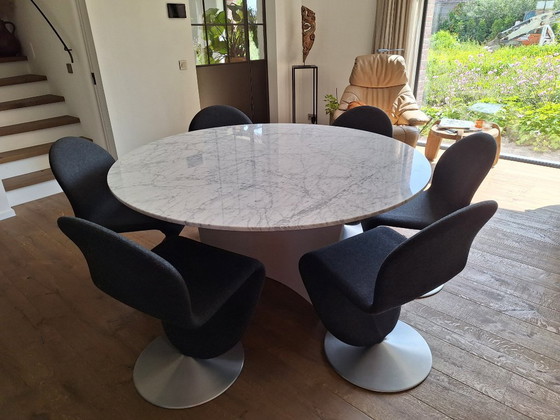 Image 1 of table zanotta elica and chairs verpan system 1 2 3
